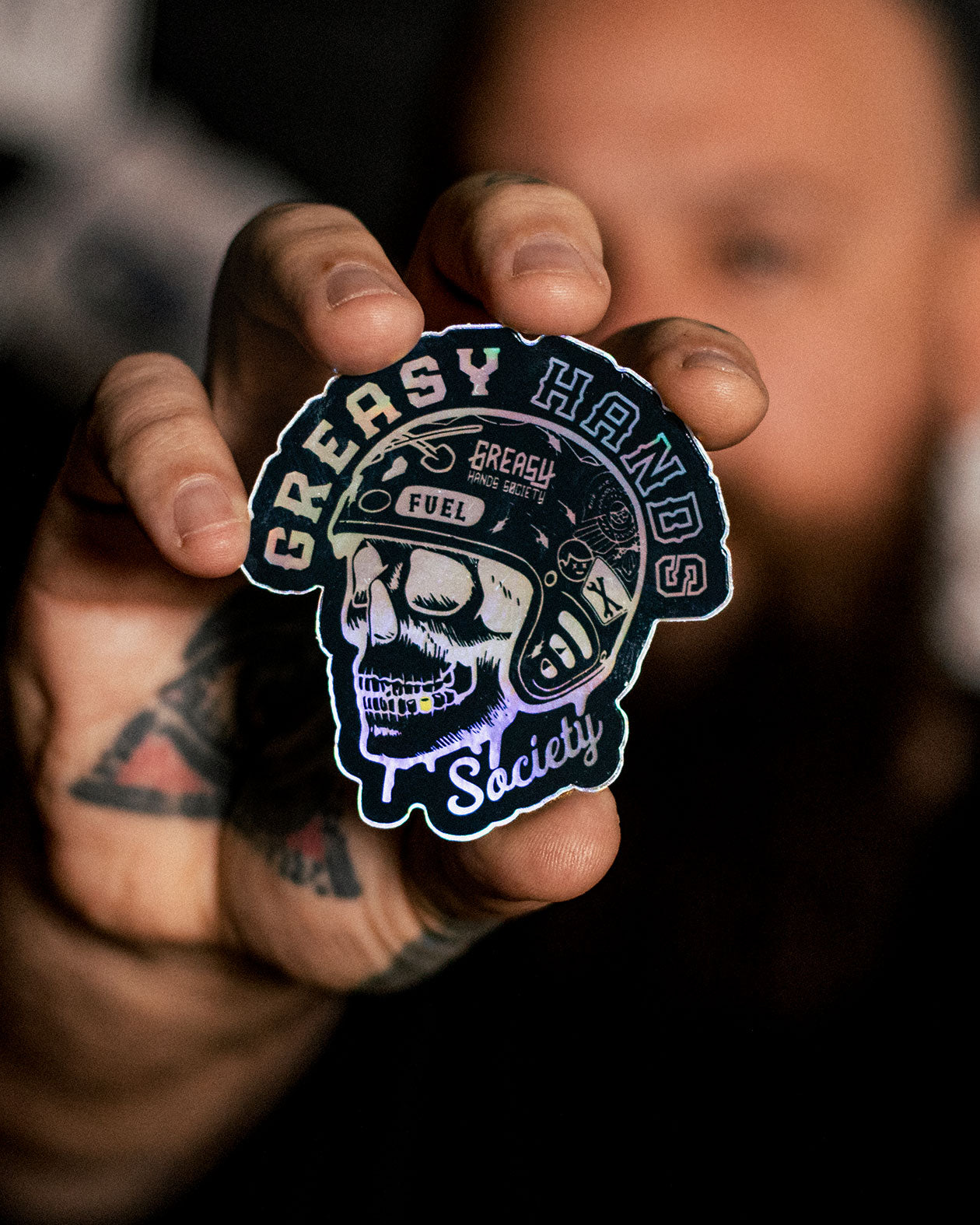 Drippin' Holographic Sticker - Greasy Hands Society