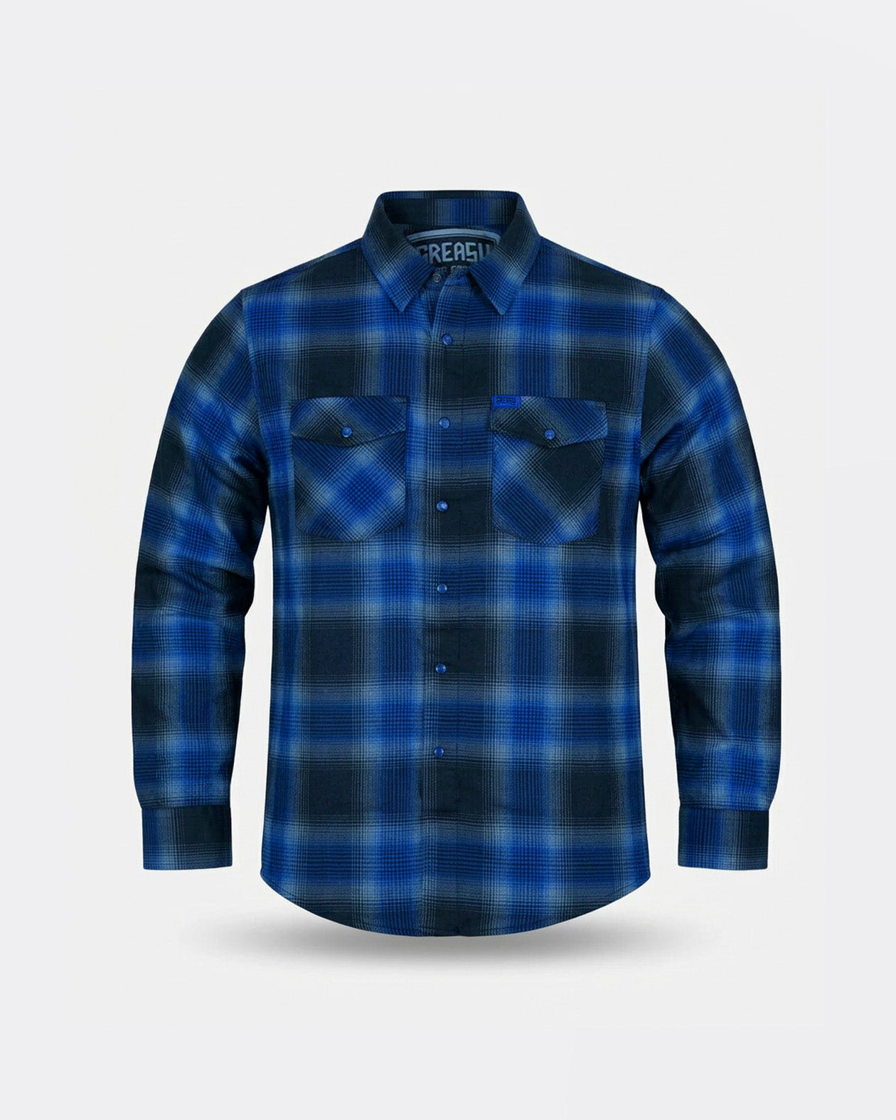 The Nailhead | Men's Black & Blue Flannel | Greasy Hands Society