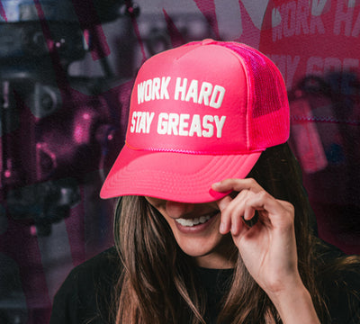 WORK HARD STAY GREASY HAT
