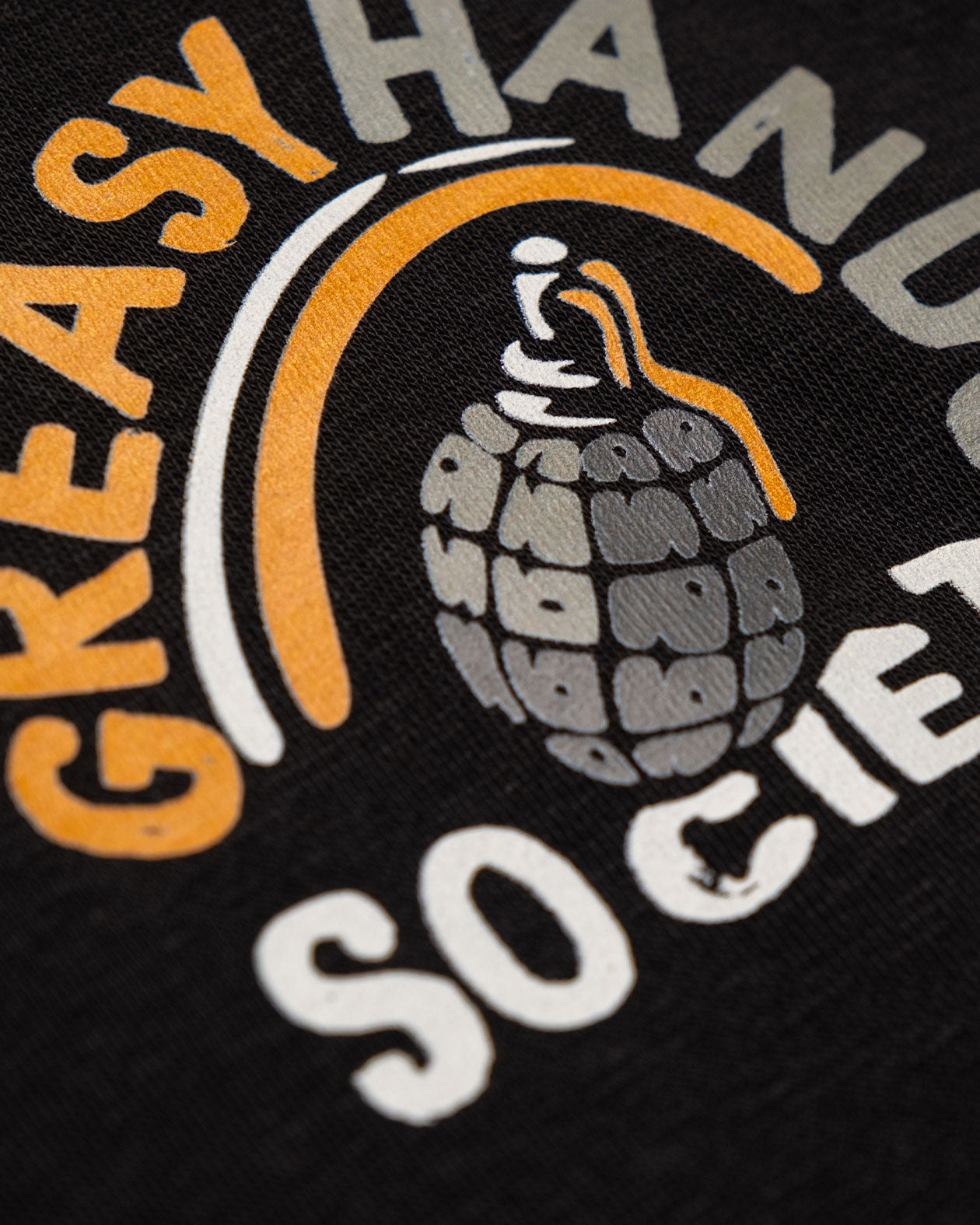 sarge graphic tee front graphic detail - greasy hands society