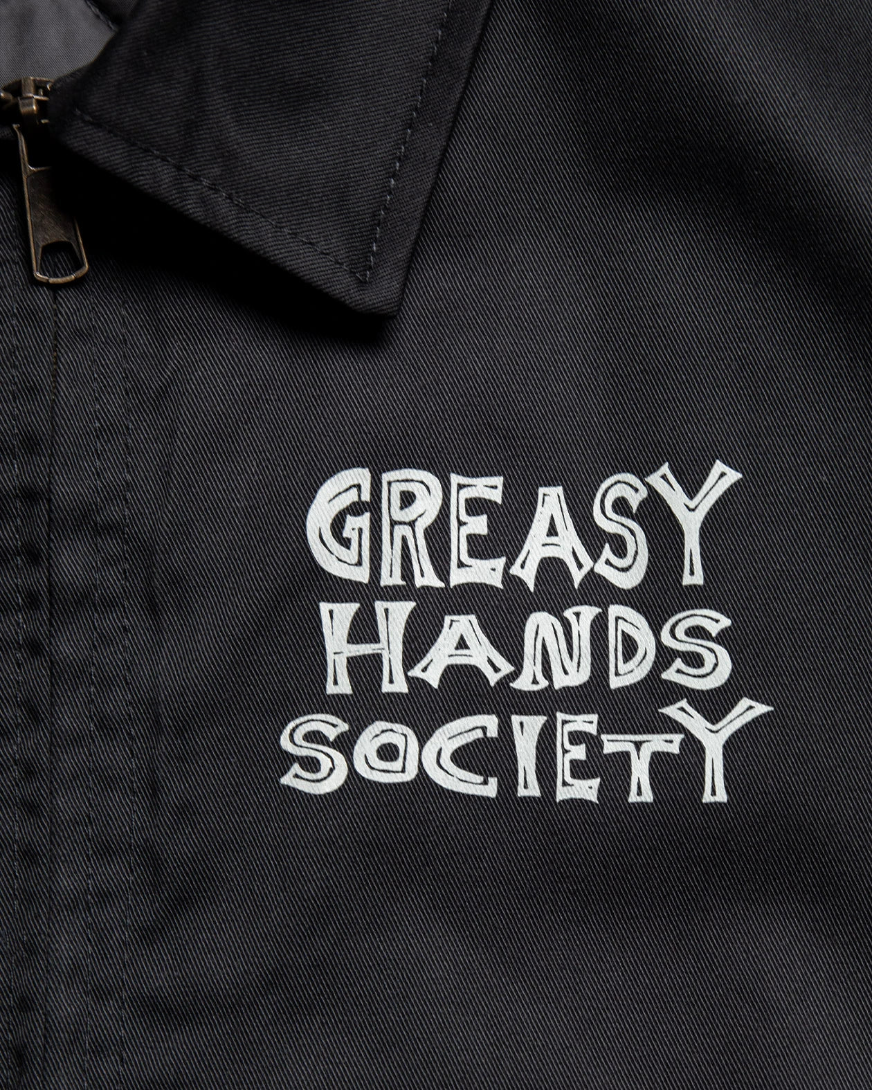 Live Fast Mechanic Jacket front left chest graphic