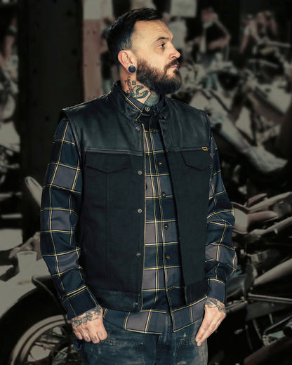 Jacinto Leather/Canvas Vest, L Jacinto Leather/Canvas Vest, L