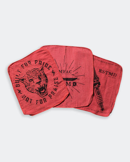 Built for Pride Shop Rags Variety Pack - Greasy Hands Society 