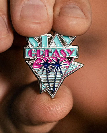 Stay Greasy Miami Vibe Pin - Greasy Hands Society 