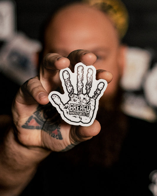 GHS Hand Logo Sticker - Greasy Hands Society 