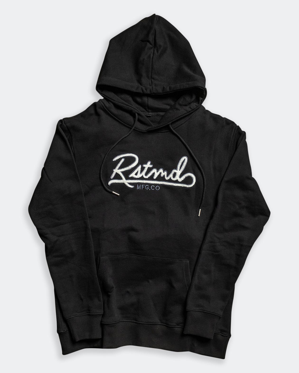 RSTMD MFG.CO Script black Hoodie - Greasy Hands Society 