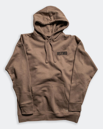 speed rebels brown hoodie front view