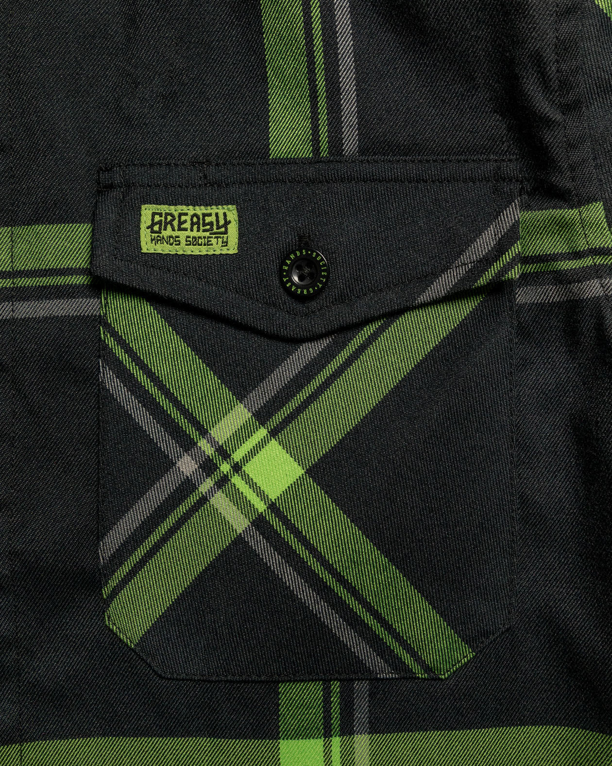 the moto flannel chest pocket detail