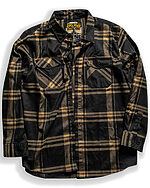 two lane black and gold flannel