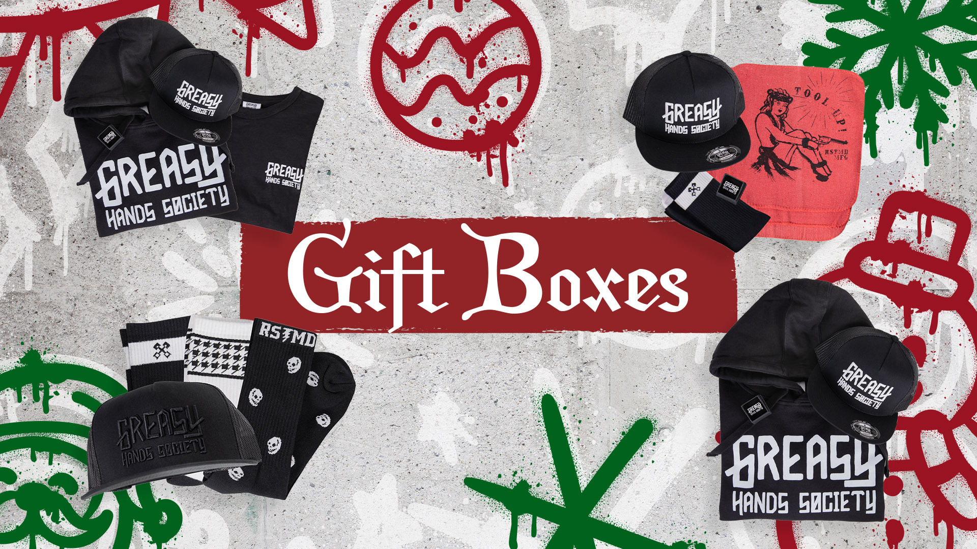 gift boxes are now available at greasy hands society