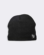 black ribbed skull cap