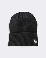 black ribbed beanie