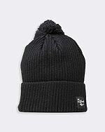 black ribbed beanie