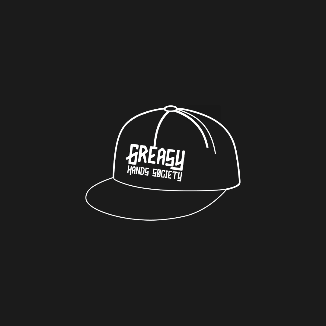 greasy hands society hat graphic for hats snapback and beanies