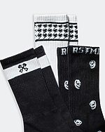 crew socks variety pack black and white