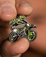 motocross moto bike enamel pin moto flannel motorbike pin