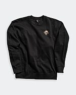 black combustion sweatshirt front embroidered skull