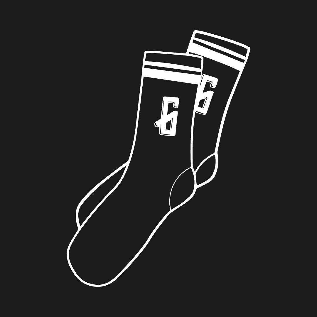 greasy hands society cushioned crew socks graphic