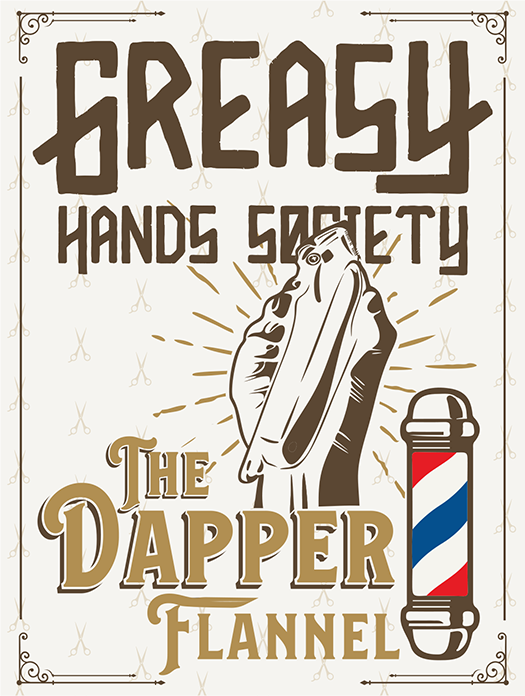 the dapper flannel label art