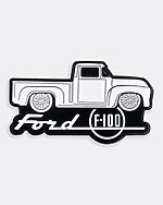 ford f-100 truck enamel pin