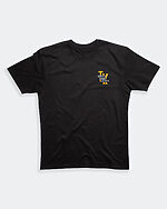 hard work pays off black front graphic tee