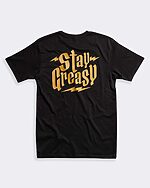 stay greasy black graphic tee