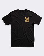 greasy hand society stay greasy front graphic black tshirt design