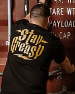 stay greasy black tee shirt