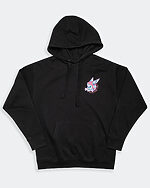 running on fumes black hoodie front view