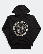 dead end road black hoodie full back graphic