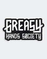 greasy hands society logo sticker