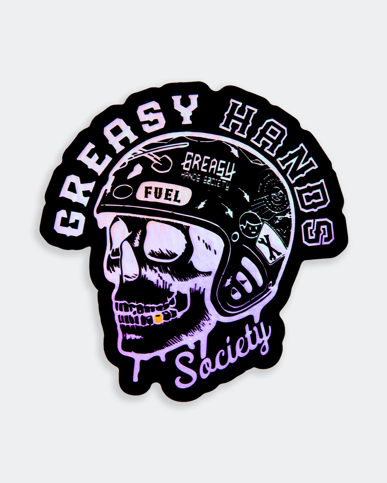 GHS helmet skull sticker