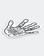 greasy hands society hand sticker