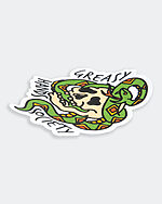 greasy serpent's grip graphic sticker