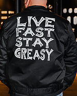 live fast stay greasy mechanic jacket for the live fast stay greasy collection