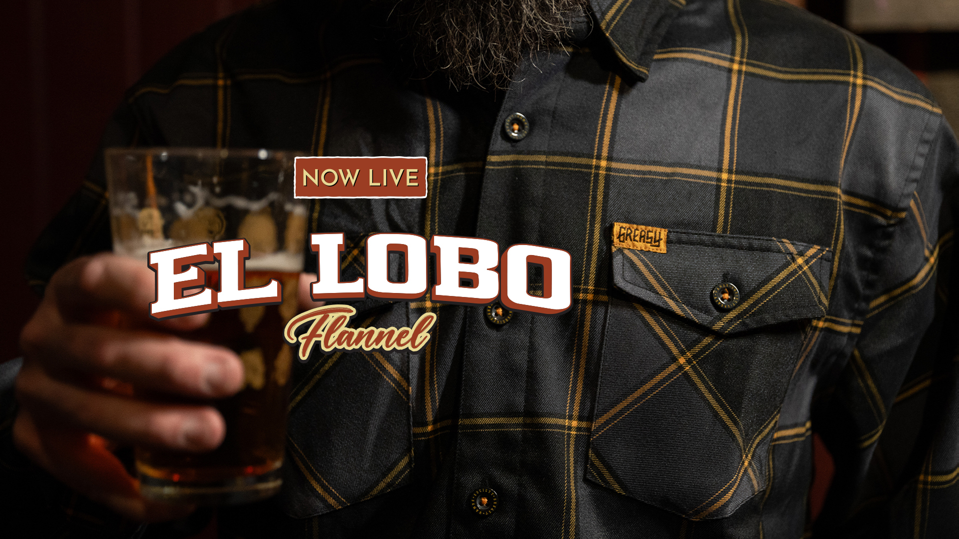 el lobo flannel gray and orange hero image